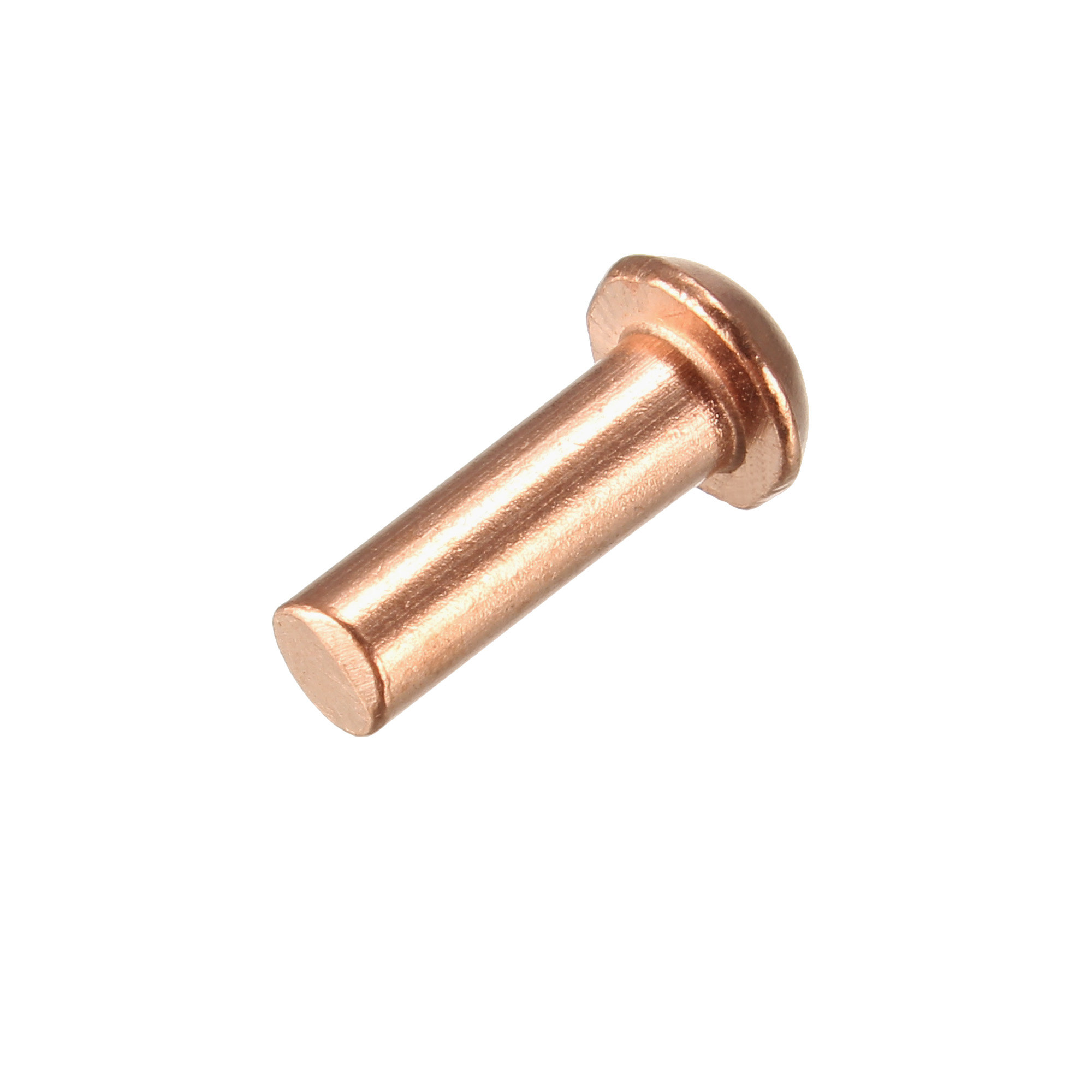 uxcell 20 Pcs 15//64 Inch X 15//32 Inch Flat Head Copper Tone Solid Rivets Fasteners